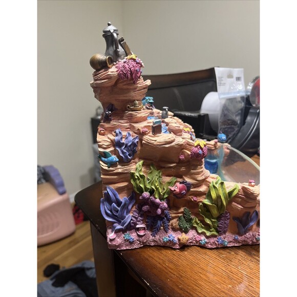 Disney The Little Mermaid Ariel Sebastian Snow Globe Fountain Works Some Damage - Picture 14 of 16